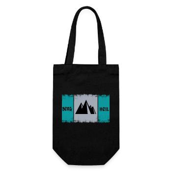 alpinist mountain climbing carabiner alpine mountaineering - Gift Bag for Bottles - black - Front