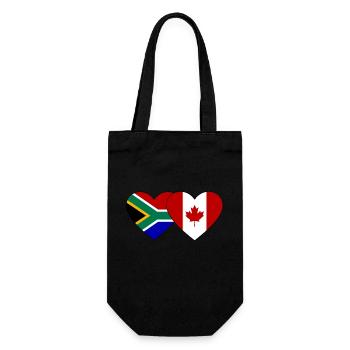 Afrique du Sud Canada Flag Heart - Sac à bouteille - noir - Devant
