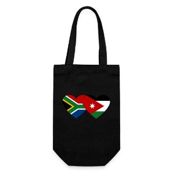 South Africa Jordan Flag Heart - Gift Bag for Bottles - black - Front