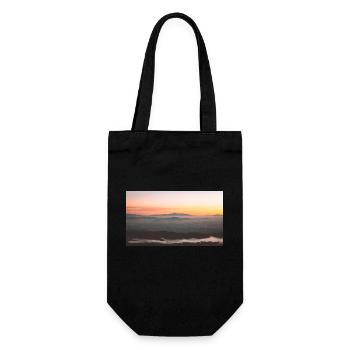 Morning glowing light on the summits of Kisavos - Gift Bag for Bottles - black - Front