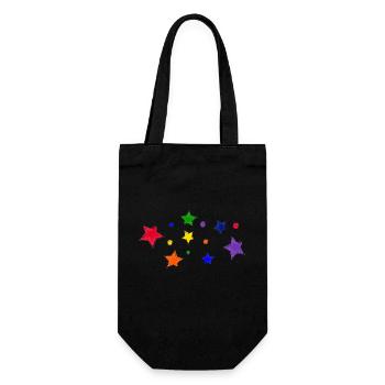 Étoiles et bulles - Sac à bouteille - noir - Devant