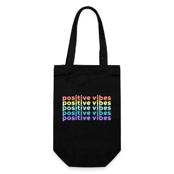 Positive Vibes (Rainbow) - Gift Bag for Bottles - black - Front