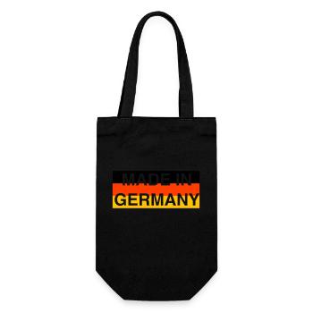 Cooles „Made in Germany“ Design für sie und ihn - Geschenkbeutel für Flaschen - Schwarz - Vorne