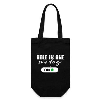 Golf HOLE IN ONE Golfsport Golfspieler Golfplatz - Geschenkbeutel für Flaschen - Schwarz - Vorne