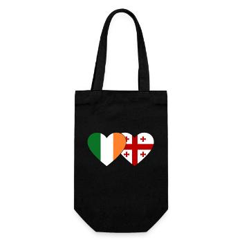 Irlande Géorgie Flag Heart - Sac à bouteille - noir - Devant