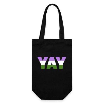 YAY Genderqueer - Sac à bouteille - noir - Devant