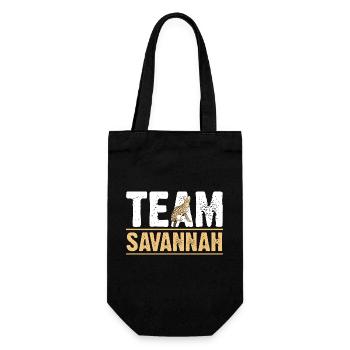 Savannah Katze - Geschenkbeutel für Flaschen - Schwarz - Vorne
