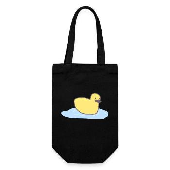 Baby-Ente - Geschenkbeutel für Flaschen - Schwarz - Vorne
