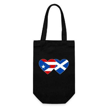 Porto Rico Ecosse Drapeau Coeur - Sac à bouteille - noir - Devant