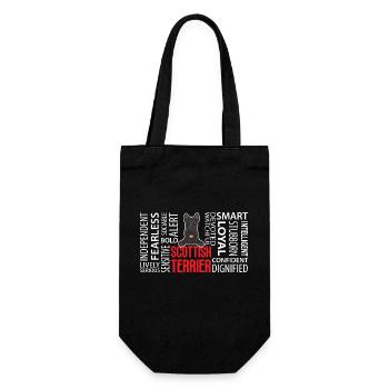 Scottish Terrier Scottie Hund - Geschenkbeutel für Flaschen - Schwarz - Vorne