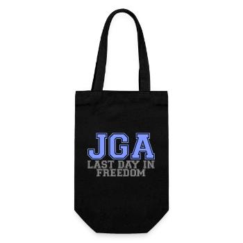 JGA - Last Day In Freedom - Geschenkbeutel für Flaschen - Schwarz - Vorne