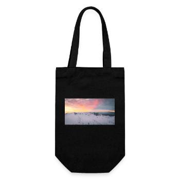Coucher de soleil coloré sur le mont Parnasse en Grèce - Sac à bouteille - noir - Devant