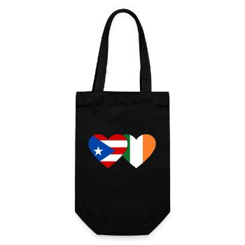 Porto Rico Drapeau de l’Irlande Coeur - Sac à bouteille - noir - Devant