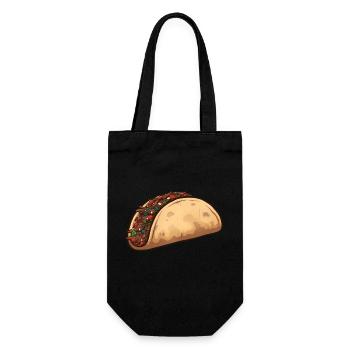 Cartoon Taco - Geschenkbeutel für Flaschen - Schwarz - Vorne