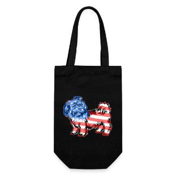 Shih Tzu Shih Tzu Flag - Gift Bag for Bottles - black - Front