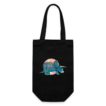 Dinosaure bleu sauvage - Sac à bouteille - noir - Devant