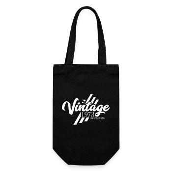 Vintage 1973 Birthday Sayings - Gift Bag for Bottles - black - Front