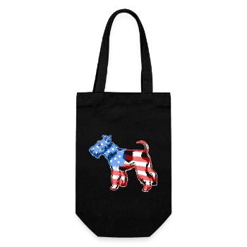 Awesome Toy Fox Terrier Flag - Gift Bag for Bottles - black - Front