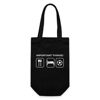 Fußball Soccer - Geschenkbeutel für Flaschen - Schwarz - Vorne