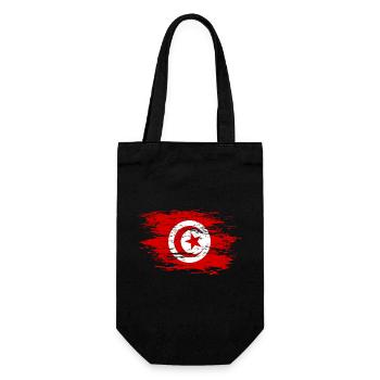 Drapeau tunisien utilisé - Sac à bouteille - noir - Devant