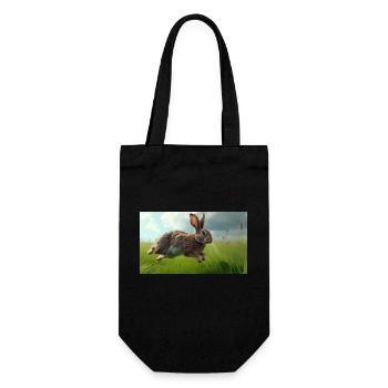 Jumping Rabbit - Gift Bag for Bottles - black - Front