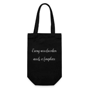 blogger job quote arboriculture apprentice - Geschenkbeutel für Flaschen - Schwarz - Vorne