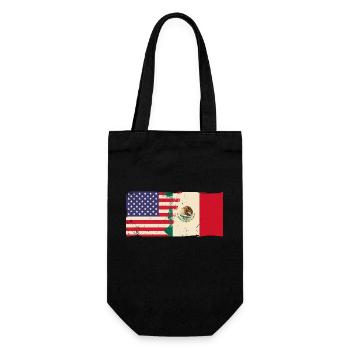 Mexikaner Mexiko Herkunft Landesfarben Spruch - Geschenkbeutel für Flaschen - Schwarz - Vorne