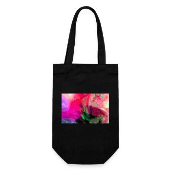 Fließende Farben mischen Rosa und Grün - Geschenkbeutel für Flaschen - Schwarz - Vorne