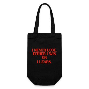Je ne perds jamais - Sac à bouteille - noir - Devant