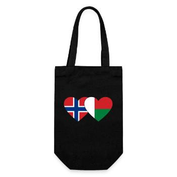 Norvège Madagascar Drapeau du Cœur - Sac à bouteille - noir - Devant
