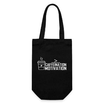 Motivation à la caféine - Sac à bouteille - noir - Devant