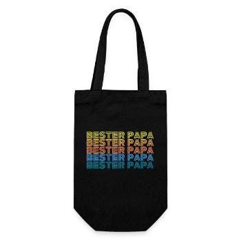 Bester Papa - Geschenkbeutel für Flaschen - Schwarz - Vorne