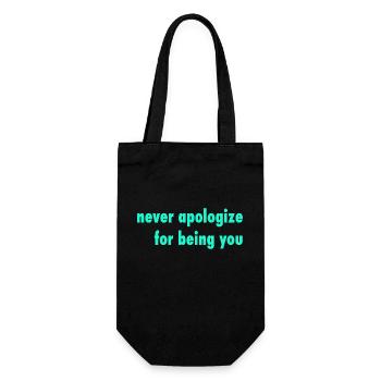 never apologize - Gift Bag for Bottles - black - Front
