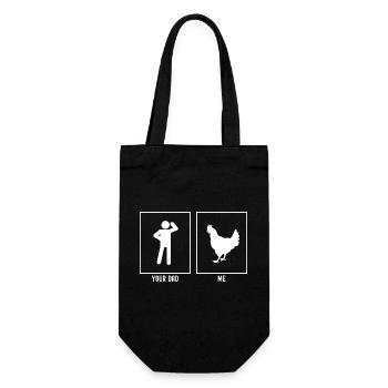 Ton père - Moi - Élevage de poulets - Sac à bouteille - noir - Devant