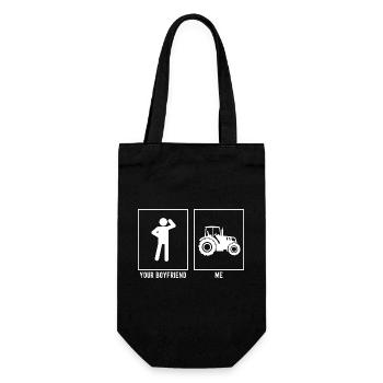 Dein Freund - Ich - Bauernhof Traktor - Geschenkbeutel für Flaschen - Schwarz - Vorne