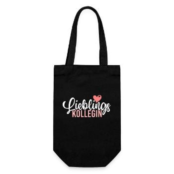 Lieblingskollegin - Büro & Arbeit - Geschenkbeutel für Flaschen - Schwarz - Vorne