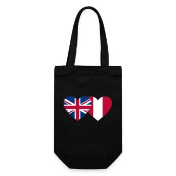 Angleterre Pérou Drapeau du Cœur - Sac à bouteille - noir - Devant