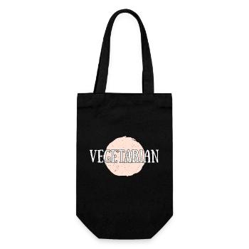 Rettich Gemüse Schlagzeug Salat Vegan Veganer - Geschenkbeutel für Flaschen - Schwarz - Vorne