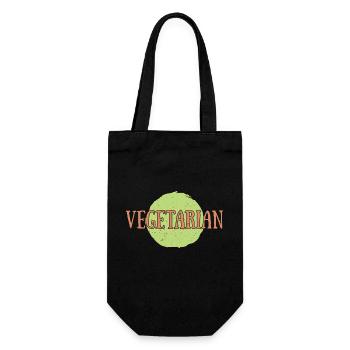 Rettich Gemüse Schlagzeug Salat Vegan Veganer - Geschenkbeutel für Flaschen - Schwarz - Vorne