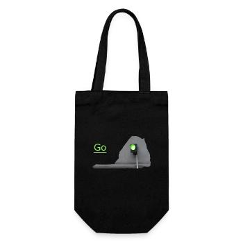 Le feu de circulation brille en vert devant le gris - Sac à bouteille - noir - Devant