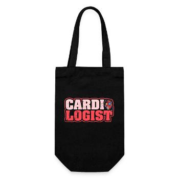 Cardiologist Training Cardiology Profession Heart - Gift Bag for Bottles - black - Front