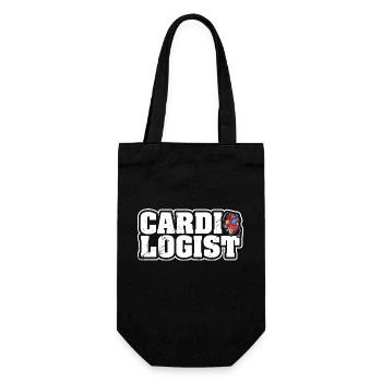 Cardiologist Training Cardiology Profession Heart - Gift Bag for Bottles - black - Front