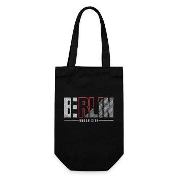 Berlin Urban City Vintage red - Geschenkbeutel für Flaschen - Schwarz - Vorne