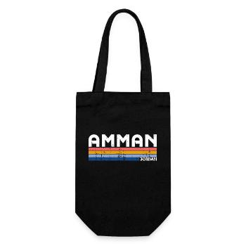 Vintage 70s 80s Style Amman, Jordan - Sac à bouteille - noir - Devant