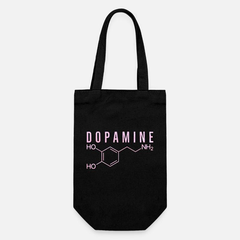 Dopamin-Molekül - Geschenkbeutel für Flaschen - Schwarz