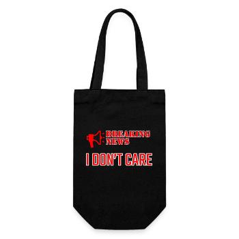 breaking news i dont care - Gift Bag for Bottles - black - Front