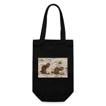 African ground squirrels Borstenhörnchen Xerus - Gift Bag for Bottles - black - Front