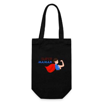 Super maman - Sac à bouteille - noir - Devant