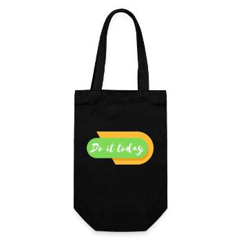 Do it today - Geschenkbeutel für Flaschen - Schwarz - Vorne