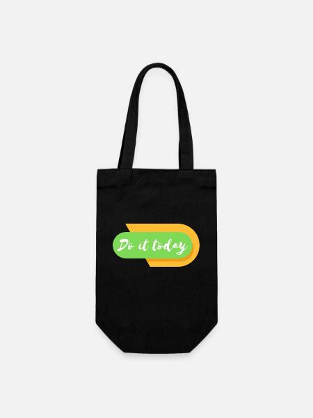 Do it today - Geschenkbeutel für Flaschen - Schwarz